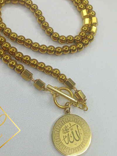 سبحة هيماتيت ذهبي