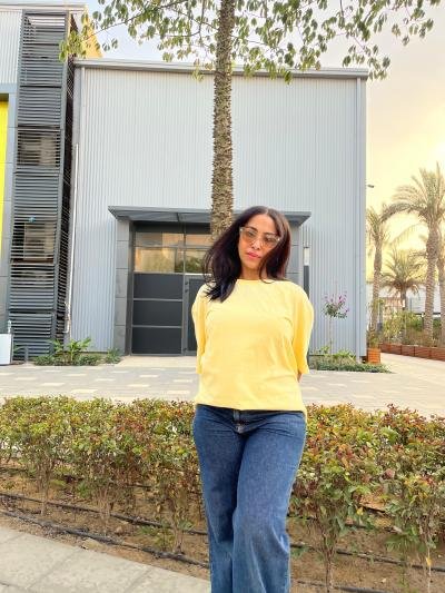 Yellow oversized t-shirt