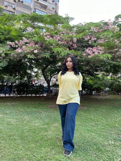 Yellow oversized t-shirt