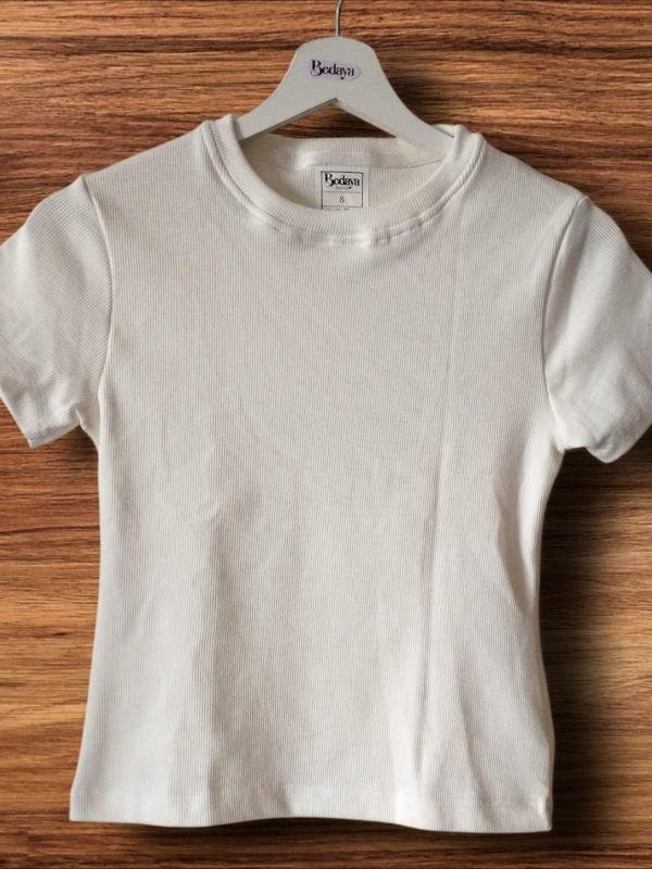 White Short Sleeve Cotton Basic
