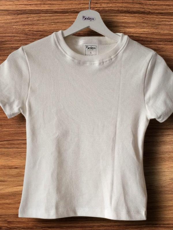 White Short Sleeve Cotton Basic