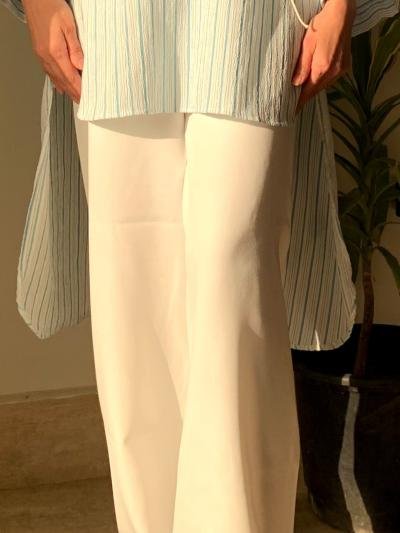 Rosalin white wide-leg pants