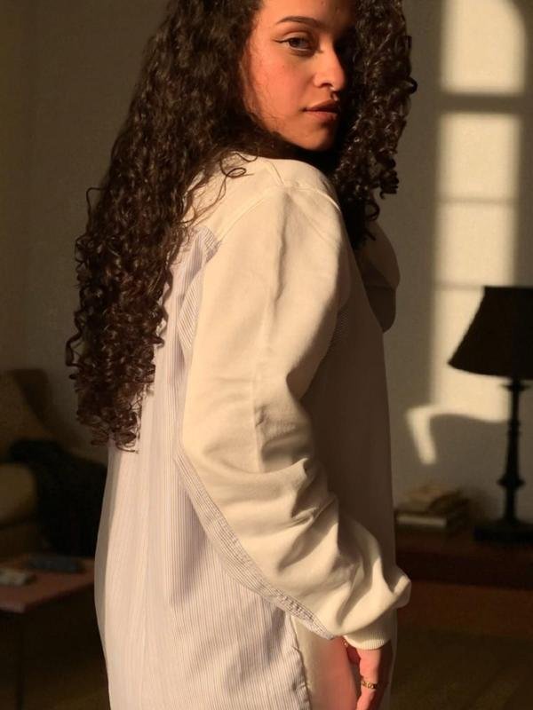 White Summer Milton Cotton Sweatshirt